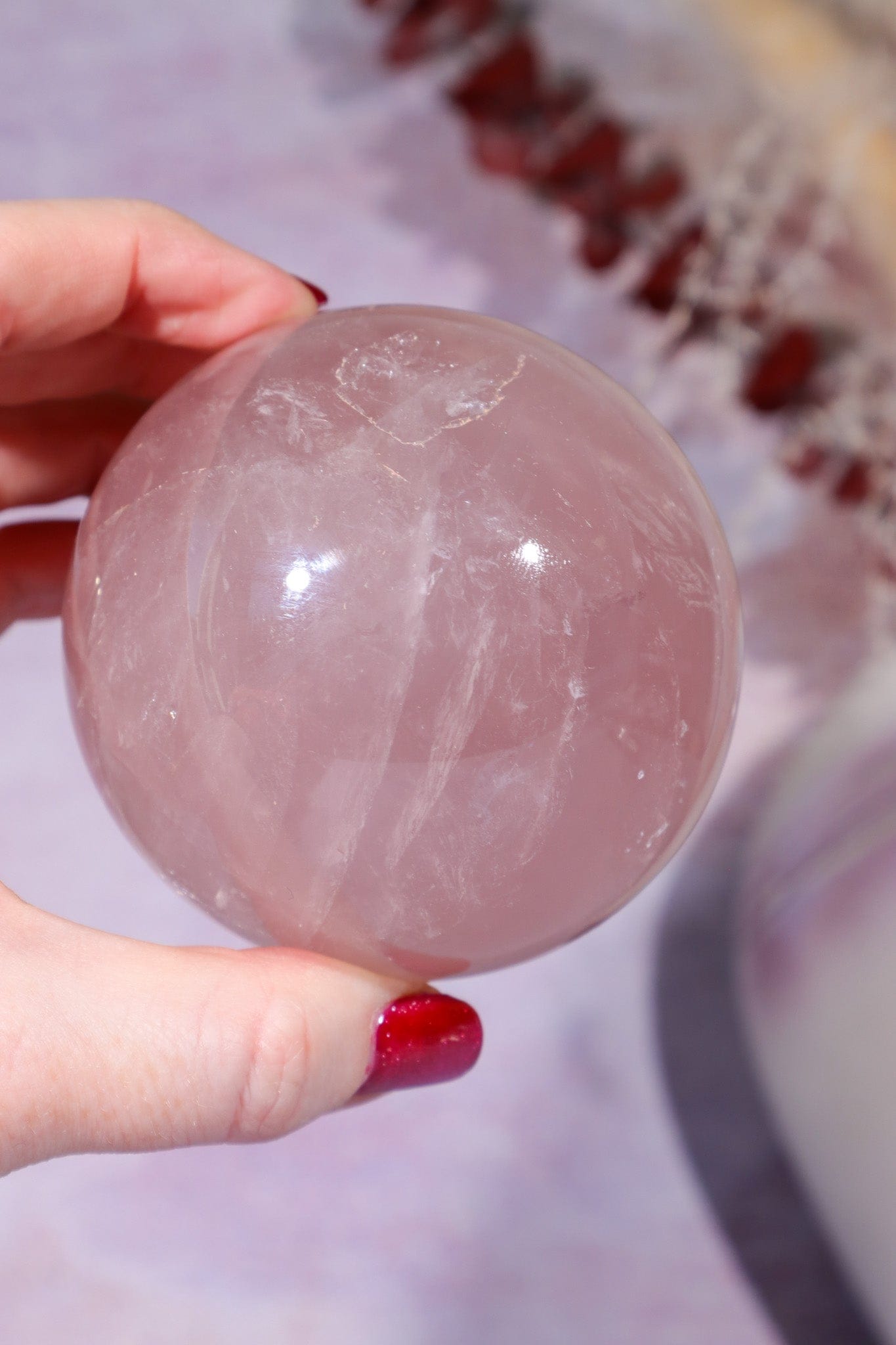 Rose Quartz Sphere 520g, 7.1cm Spheres Tali & Loz