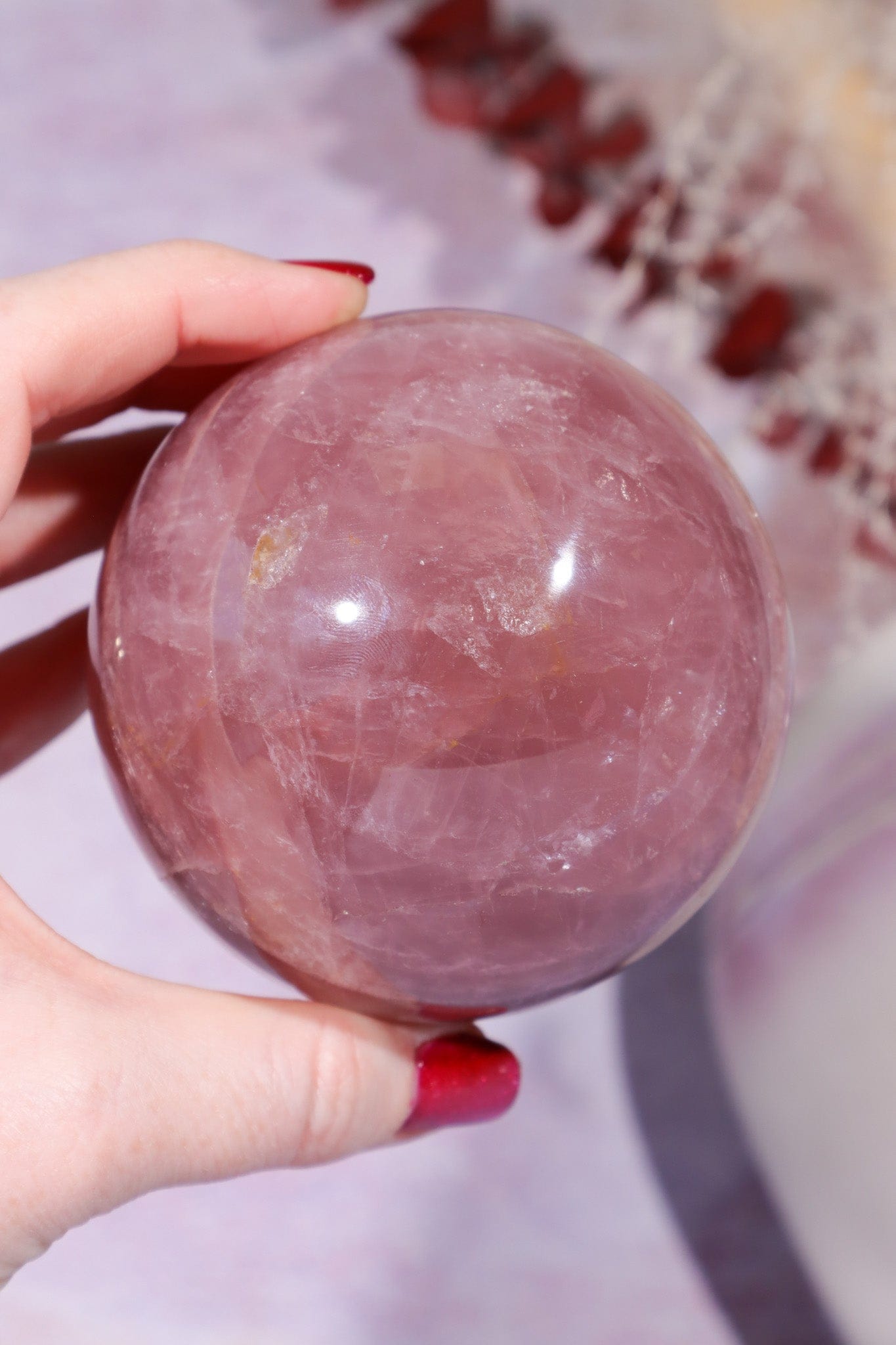 Rose Quartz Sphere 680g, 8cm Spheres Tali & Loz