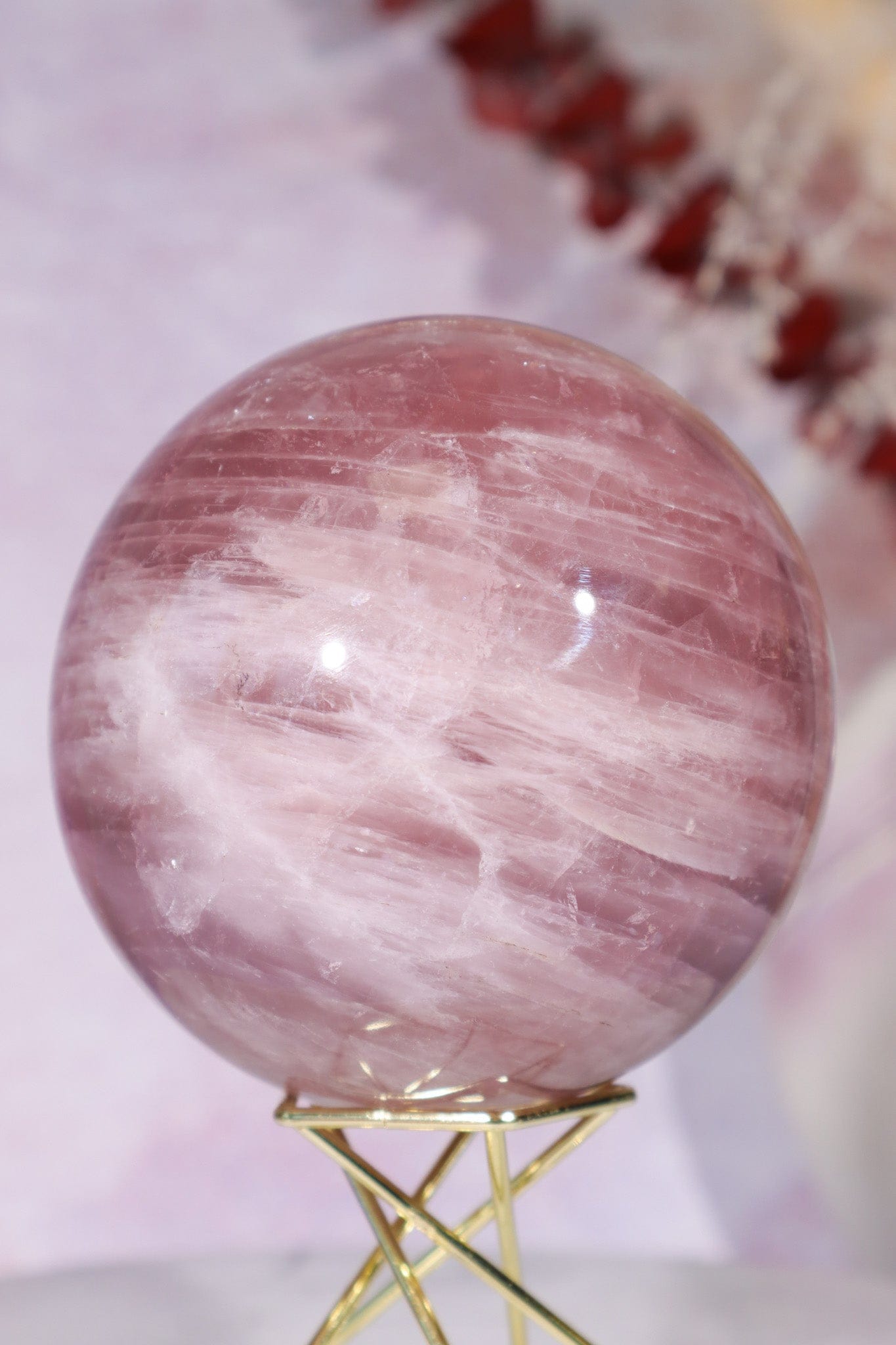 Rose Quartz Sphere 680g, 8cm Spheres Tali & Loz