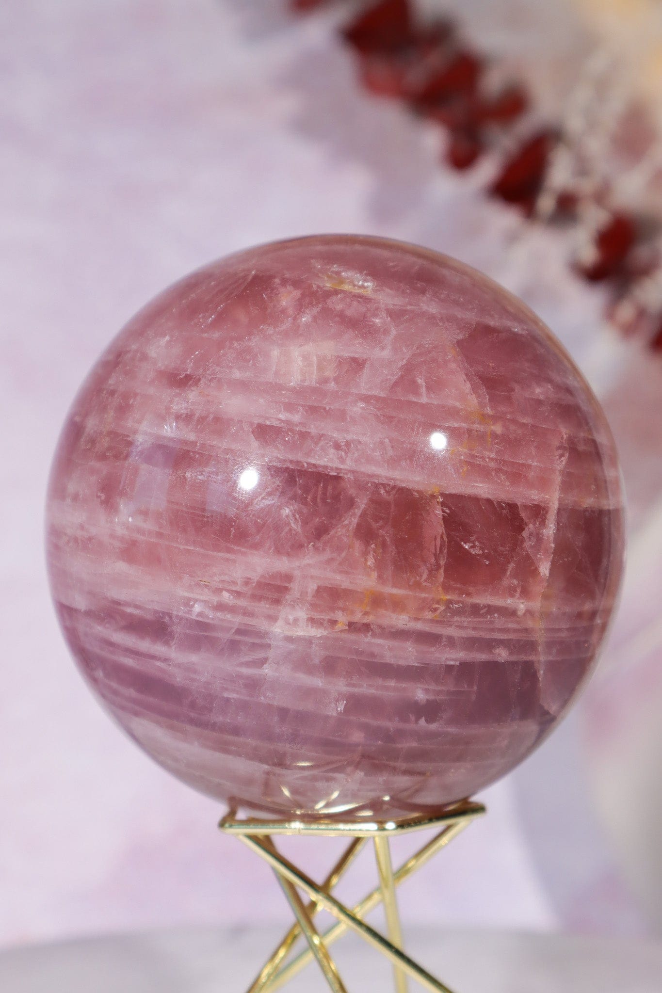 Rose Quartz Sphere 680g, 8cm Spheres Tali & Loz