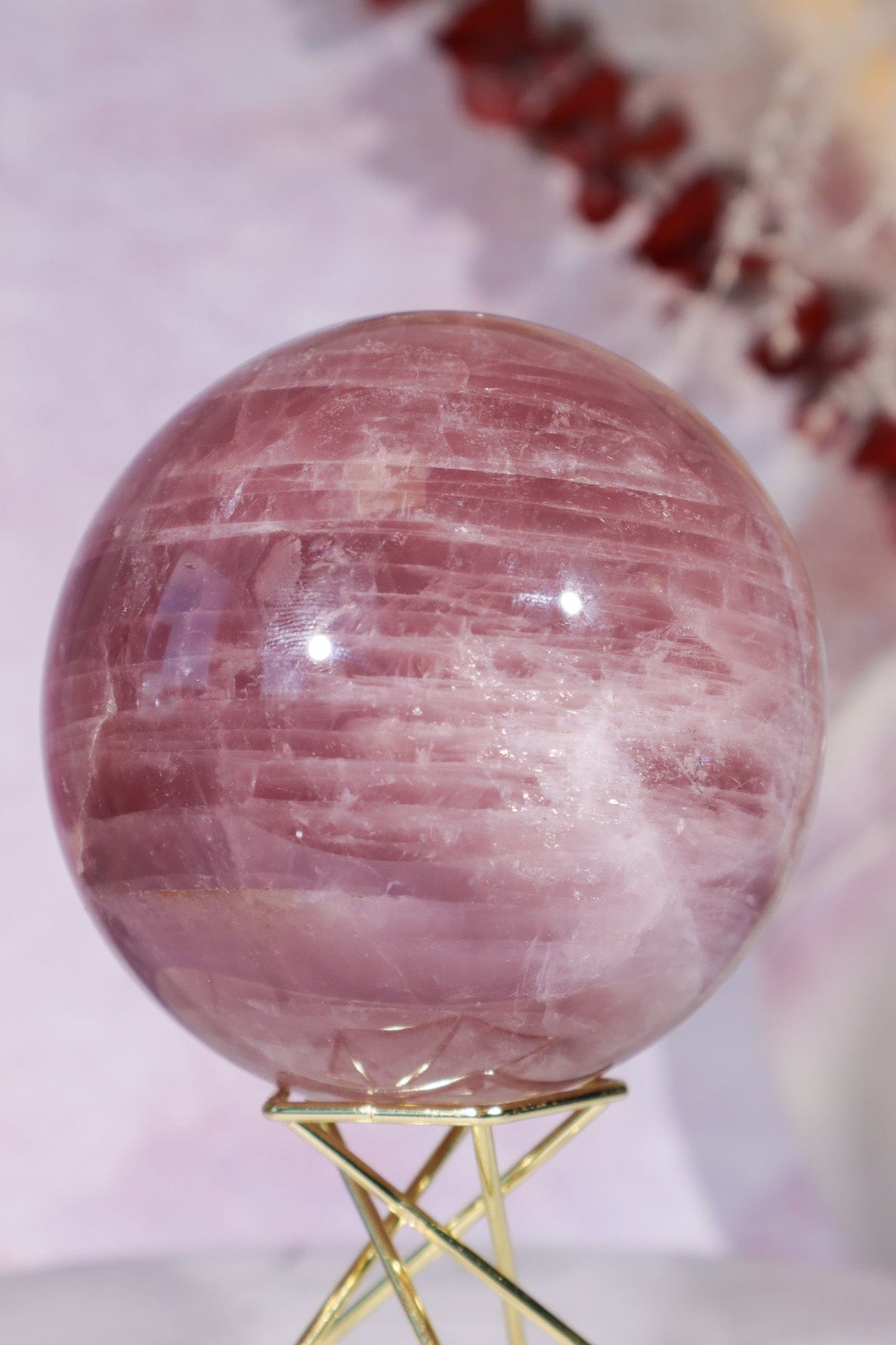 Rose Quartz Sphere 680g, 8cm Spheres Tali & Loz