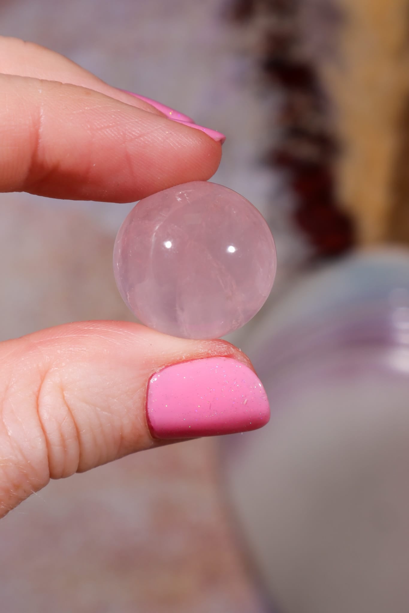 Rose Quartz Spheres | 20mm | Brazil Spheres Tali & Loz Crystals