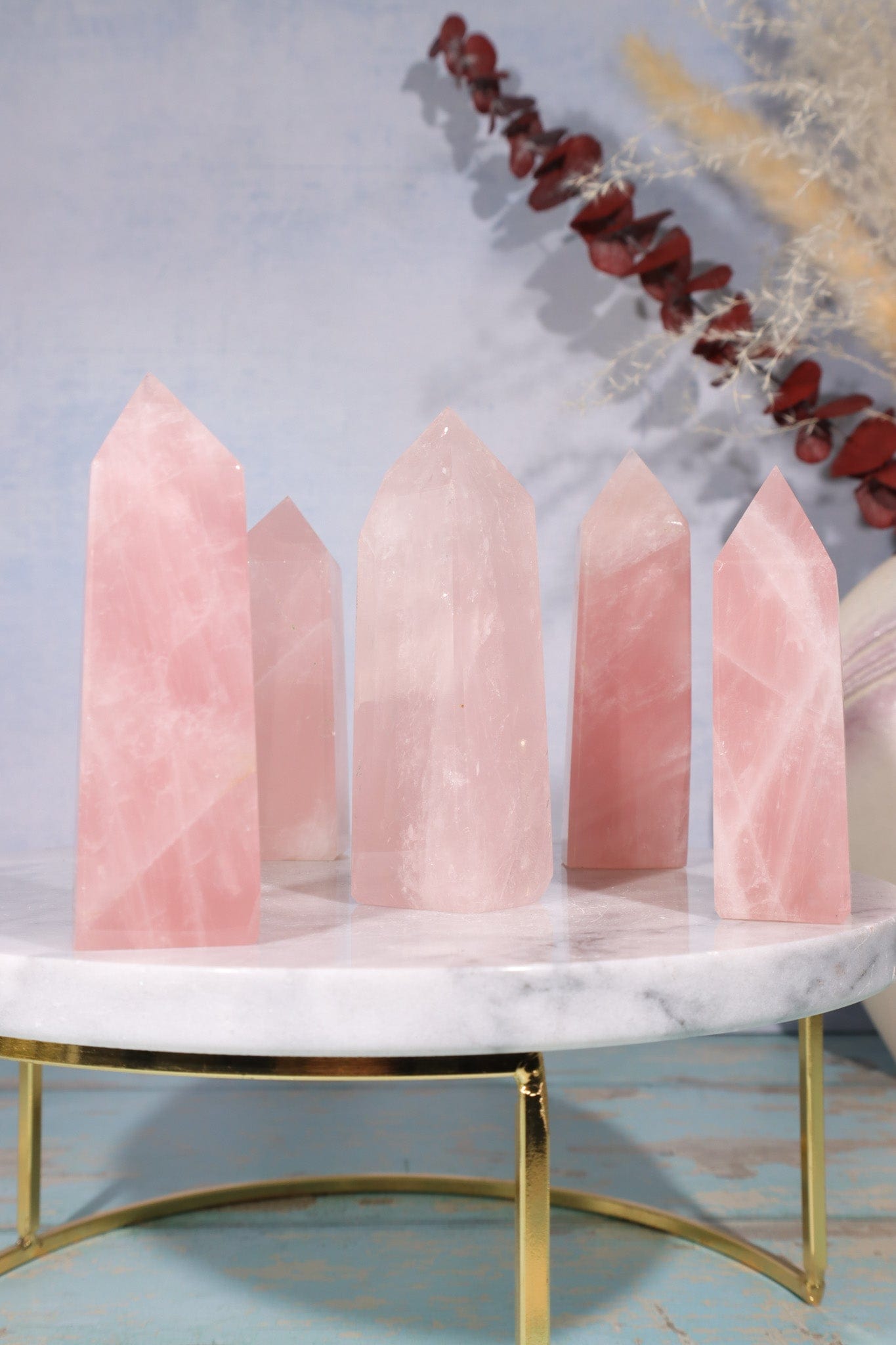 Rose Quartz Towers 7.5-8.5cm Points Tali & Loz Crystals