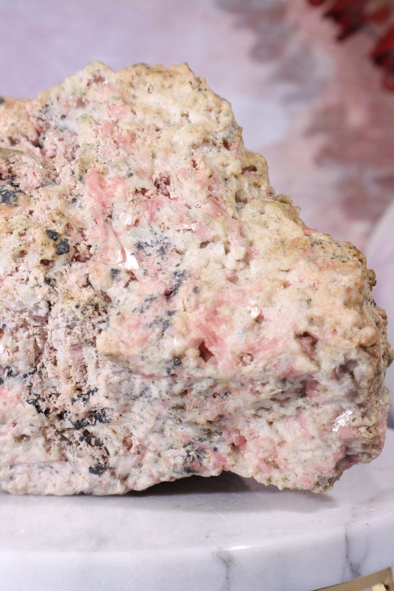 Rough Rhodochrosite Mineral 1.3kg, Colorado Minerals Tali & Loz Crystals