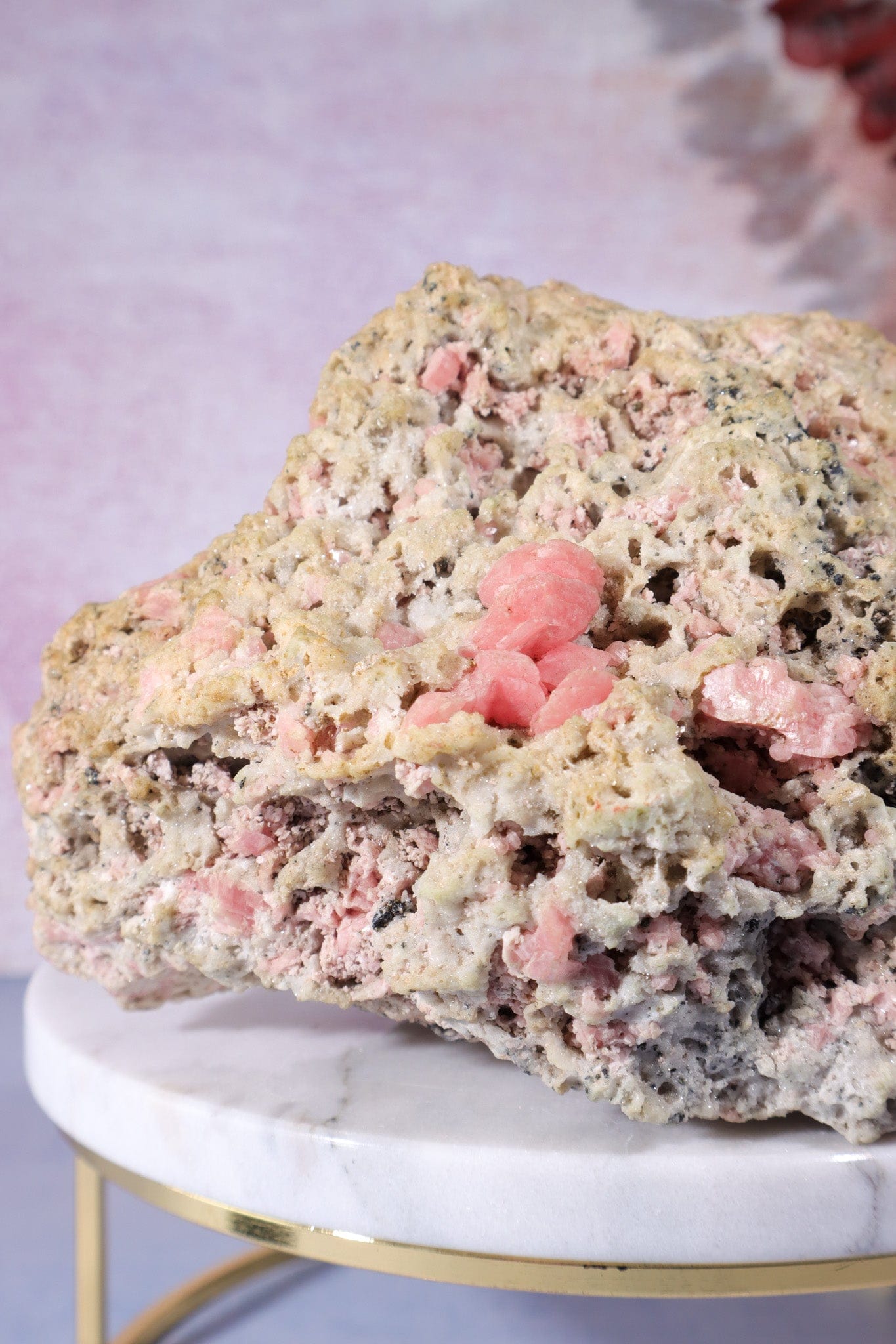 Rough Rhodochrosite Mineral 1.3kg, Colorado Minerals Tali & Loz Crystals