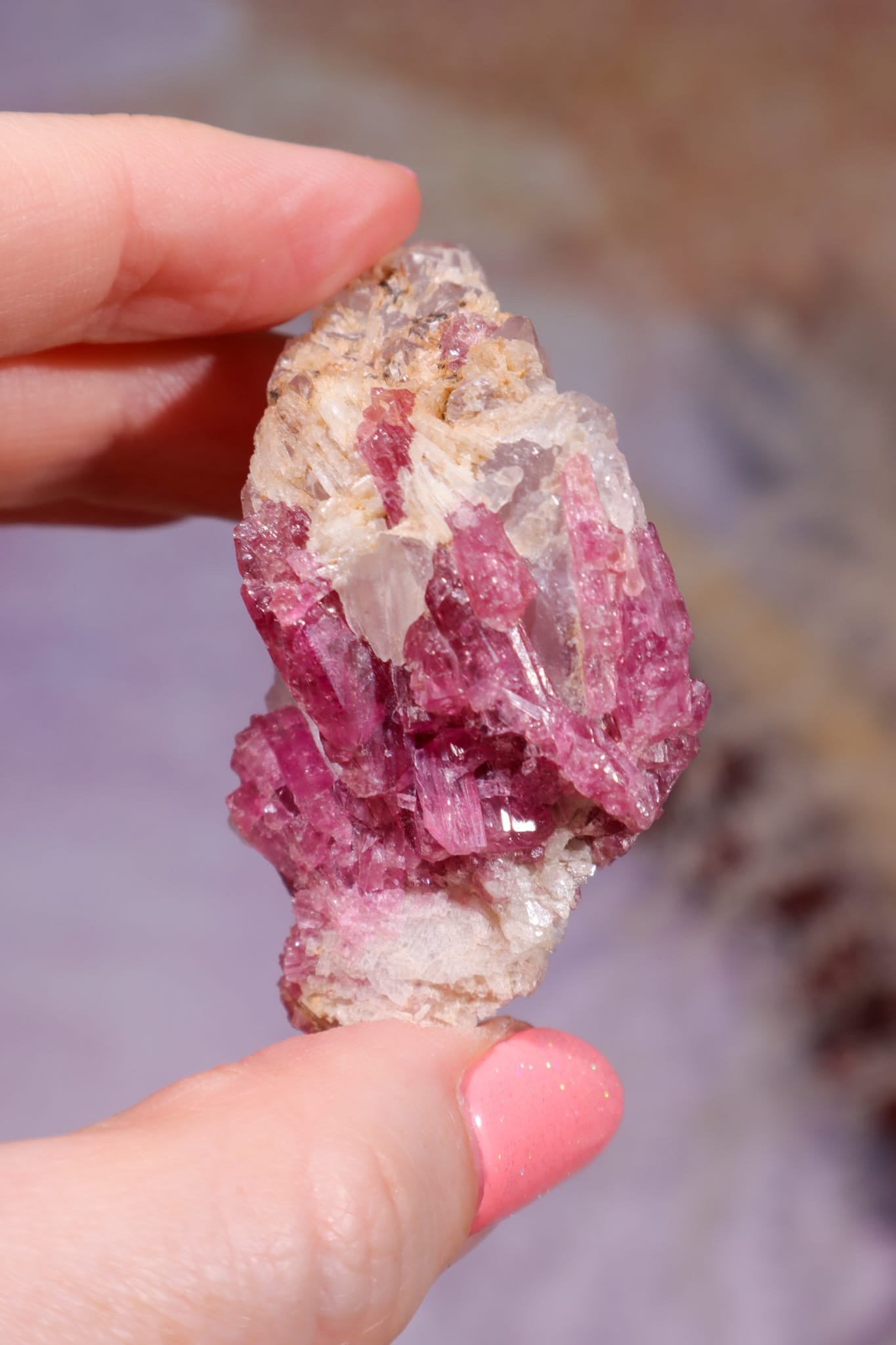 Rubellite Tourmaline in Quartz Matrix | 53mm | Brazil Rough Crystals Tali & Loz Crystals
