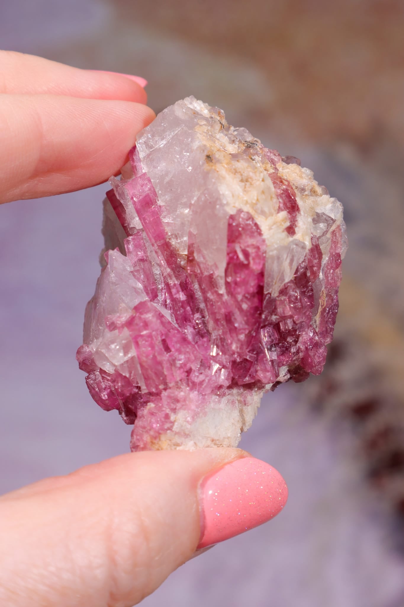 Rubellite Tourmaline in Quartz Matrix | 53mm | Brazil Rough Crystals Tali & Loz Crystals