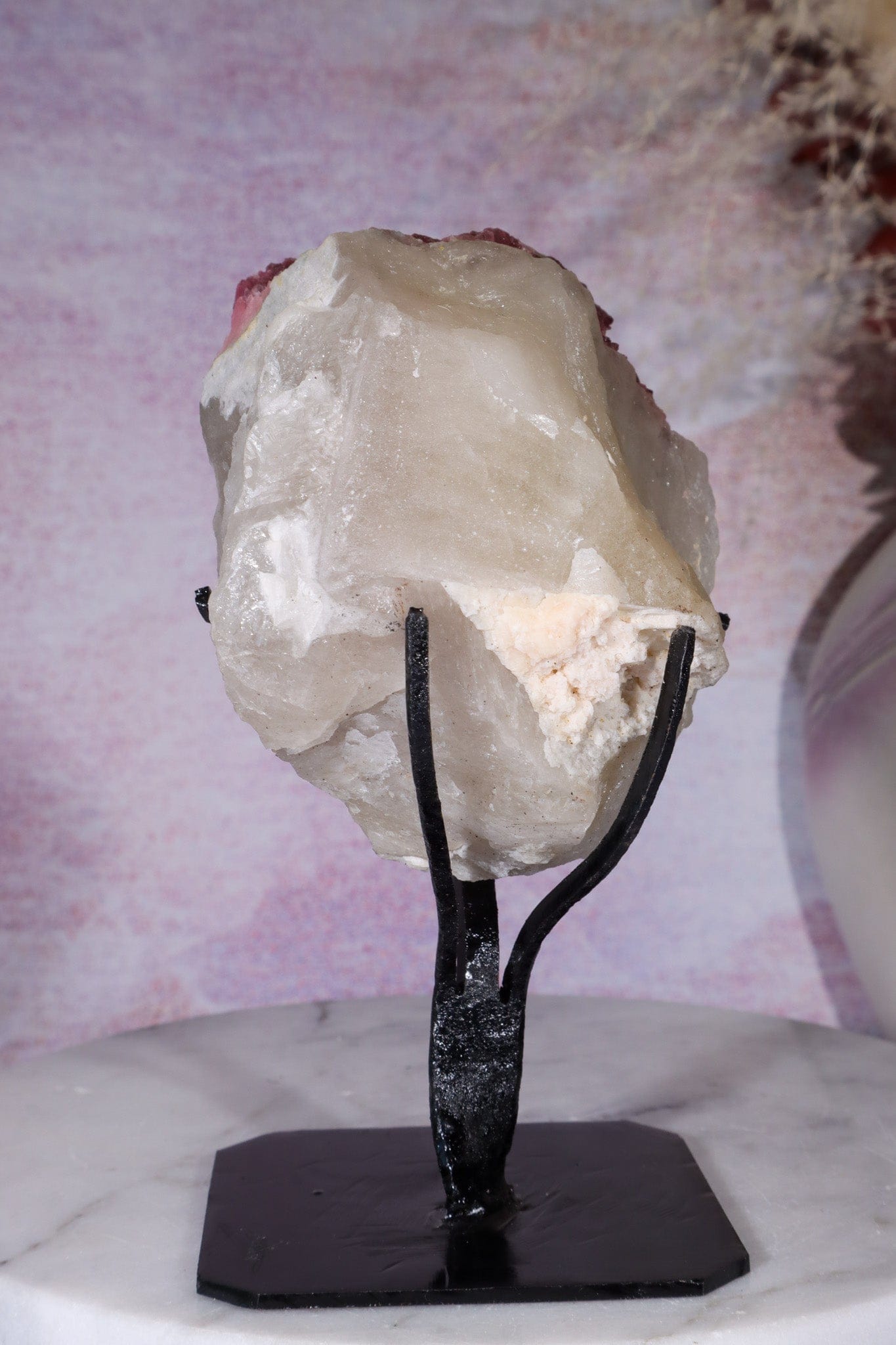 Rubellite Tourmaline in Quartz Specimen on stand 14cm, Brazil Rough Crystals Tali & Loz Crystals