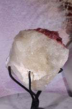 Rubellite Tourmaline in Quartz Specimen on stand 14cm, Brazil Rough Crystals Tali & Loz Crystals