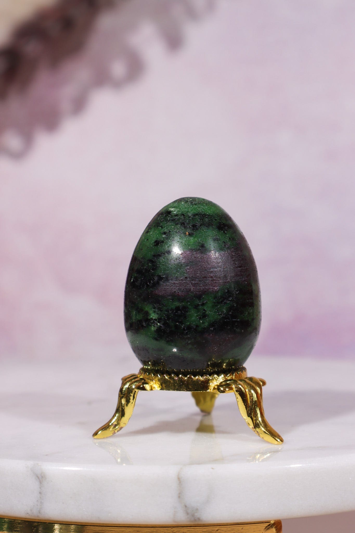 Ruby in Zoisite Egg 4cm - Tali & Loz Crystals