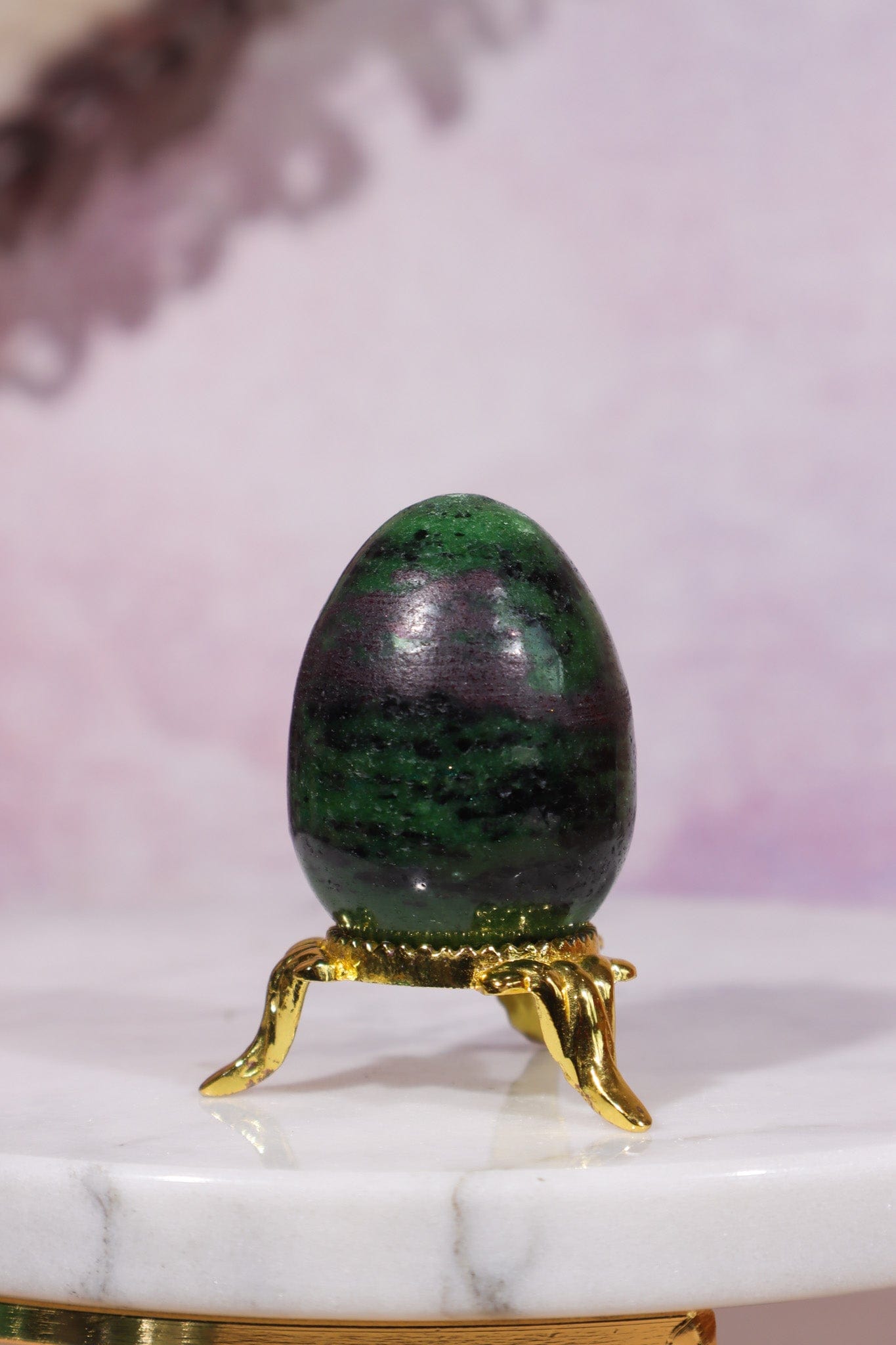 Ruby in Zoisite Egg 4cm - Tali & Loz Crystals