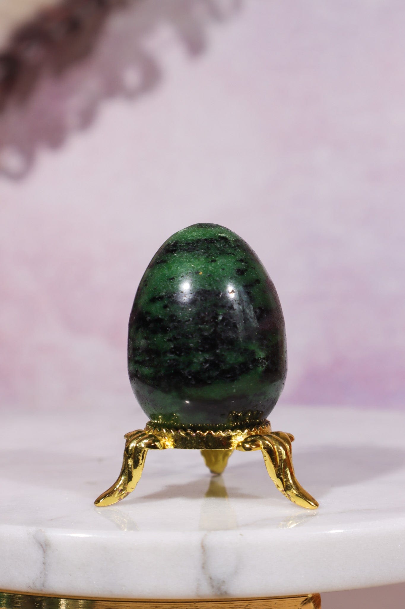 Ruby in Zoisite Egg 4cm - Tali & Loz Crystals