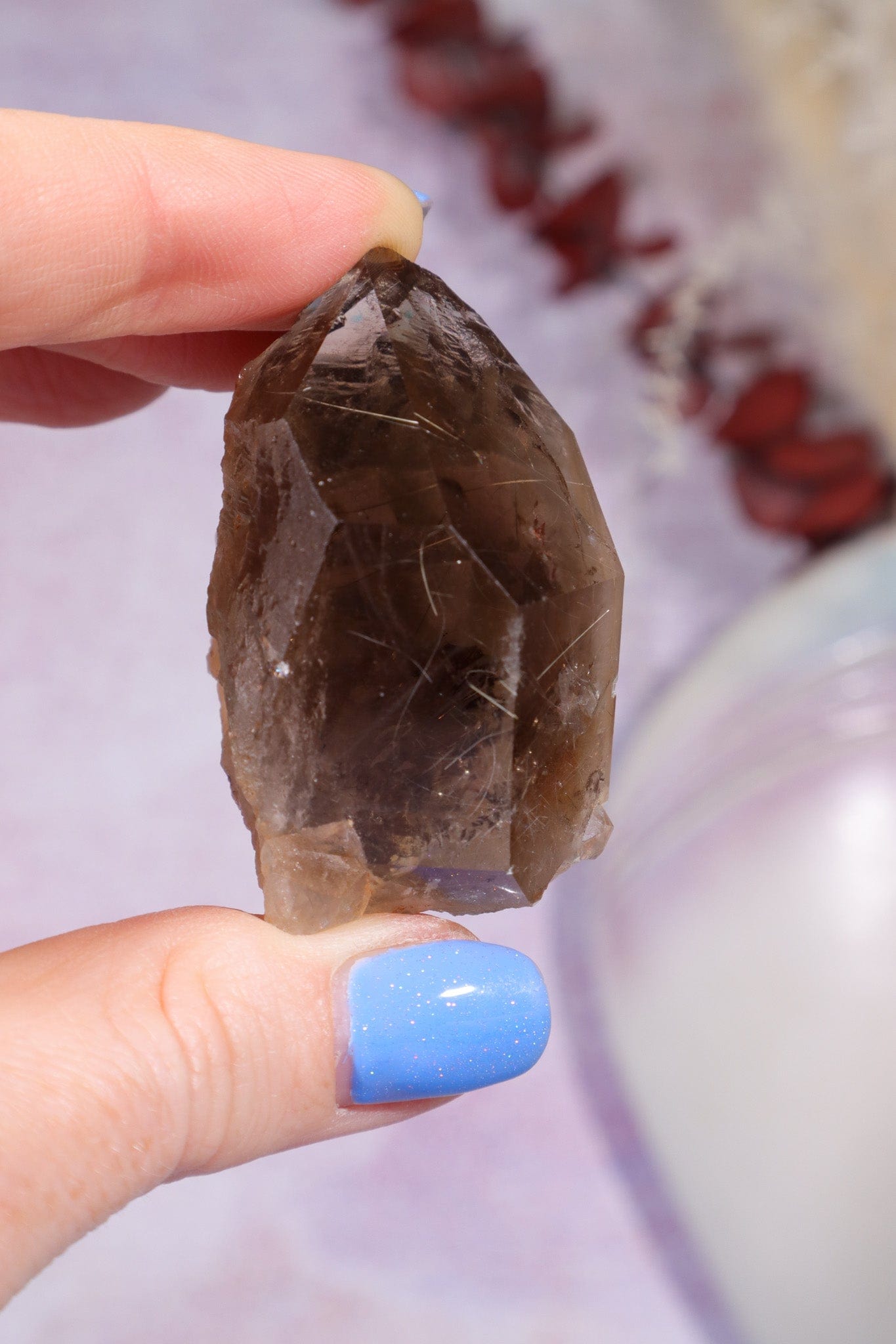 Rutilated Smokey Quartz Point 57gr Clusters Tali & Loz Crystals