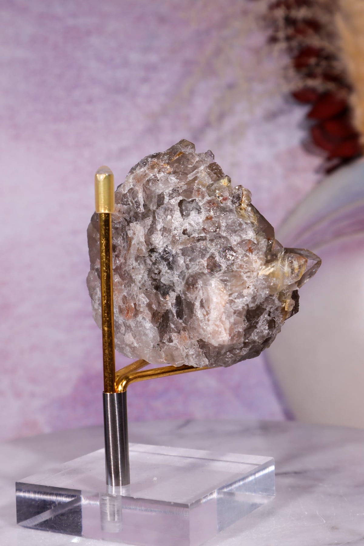 Rutilated Smoky Quartz Cluster | 6.6cm | Brazil Crystal Cluster Tali & Loz Crystals