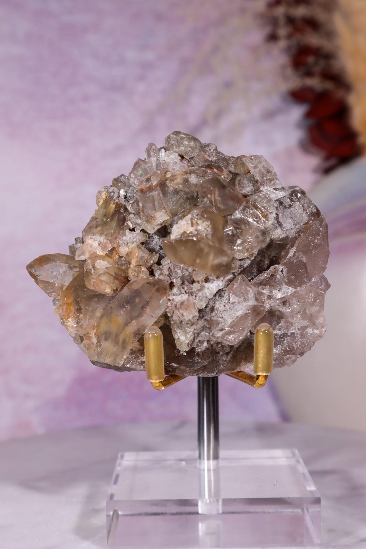 Rutilated Smoky Quartz Cluster | 6.6cm | Brazil Crystal Cluster Tali & Loz Crystals