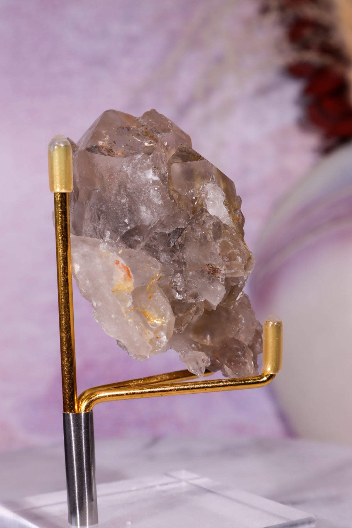 Rutilated Smoky Quartz with Hematite | 6.5–7 cm | Brazil Crystal Tali & Loz Crystals