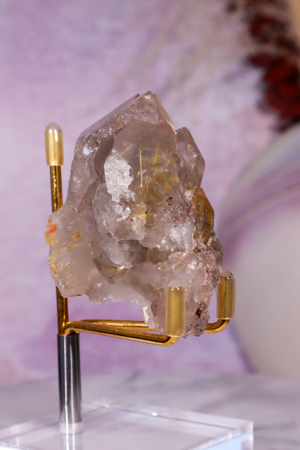 Rutilated Smoky Quartz with Hematite | 6.5–7 cm | Brazil Crystal Tali & Loz Crystals