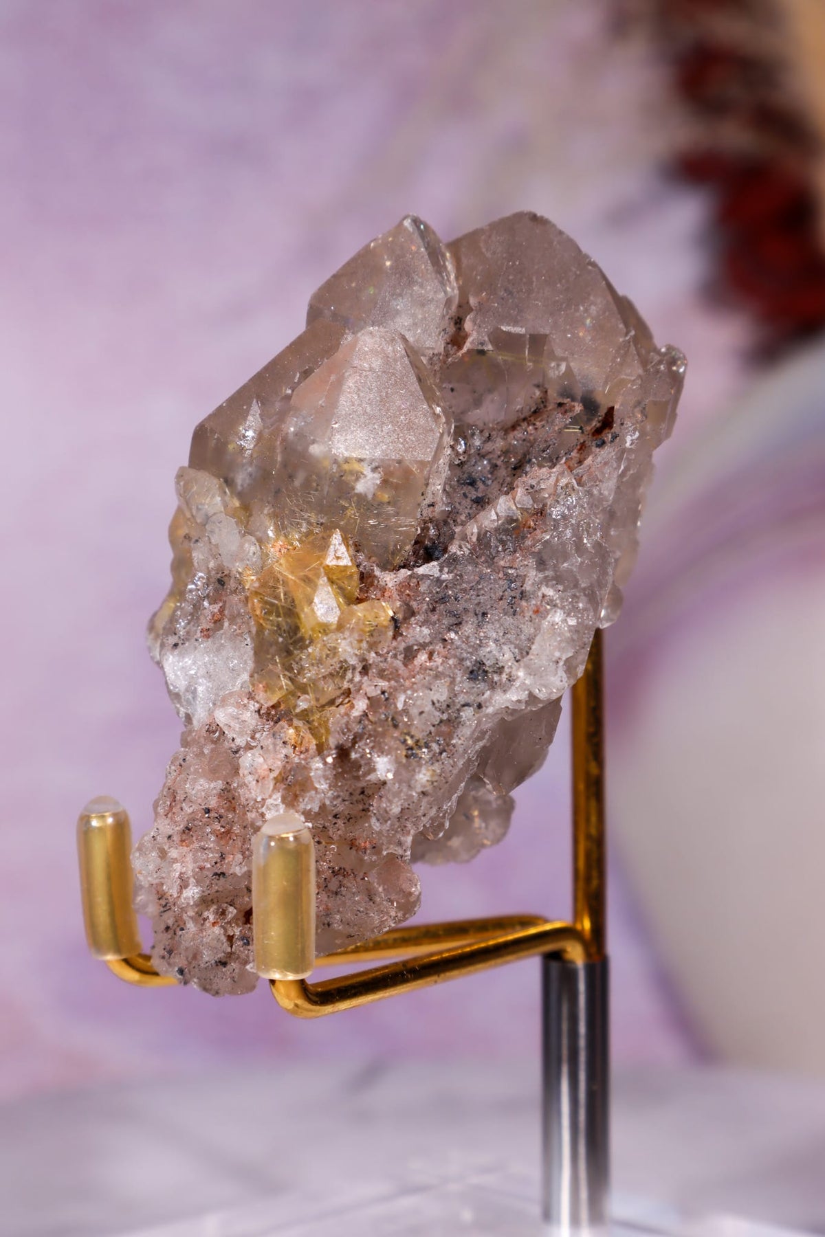Rutilated Smoky Quartz with Hematite | 6.5–7 cm | Brazil Crystal Tali & Loz Crystals