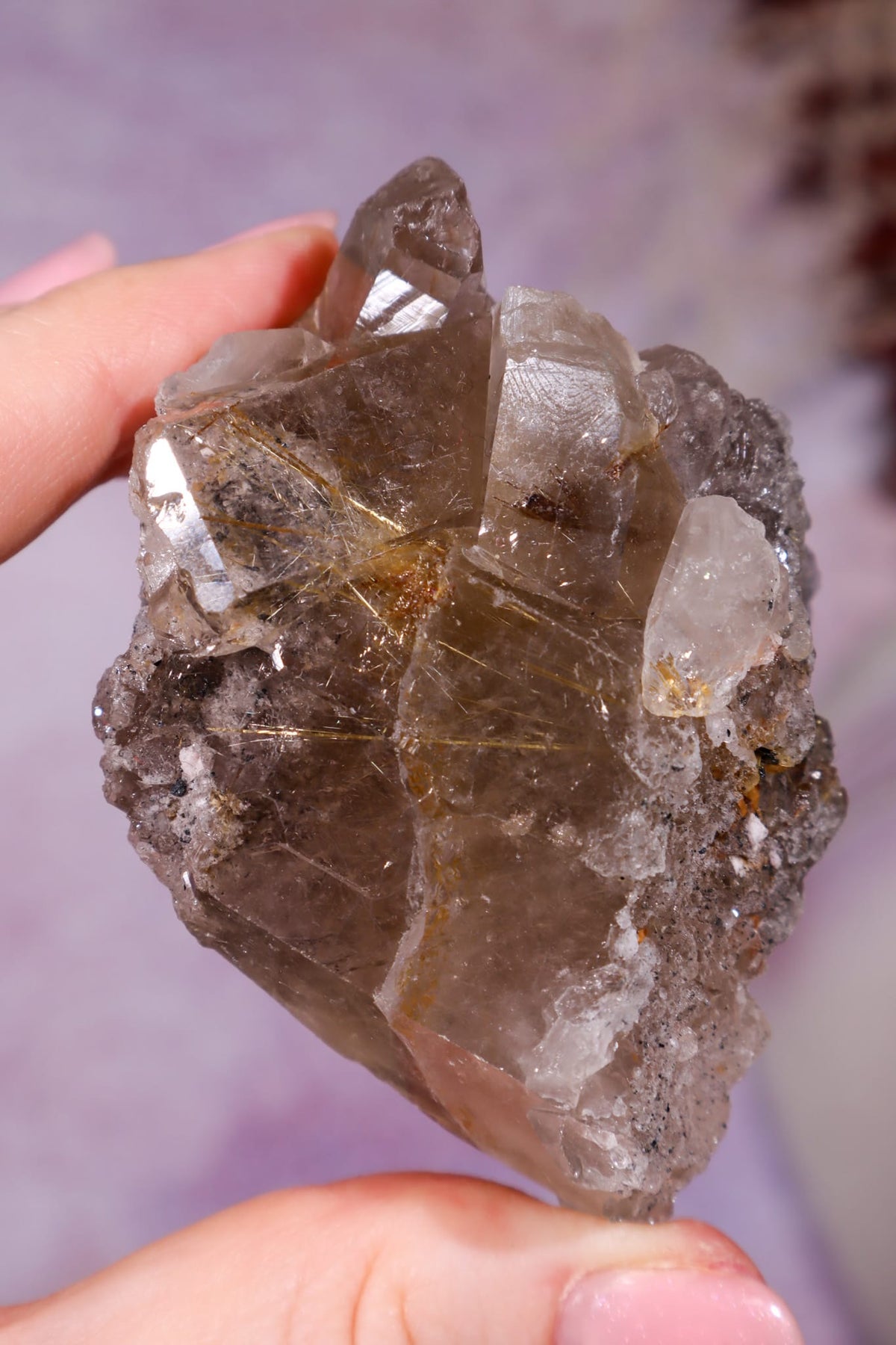 Rutilated Smoky Quartz with Hematite | 6.5–7 cm | Brazil Crystal Tali & Loz Crystals