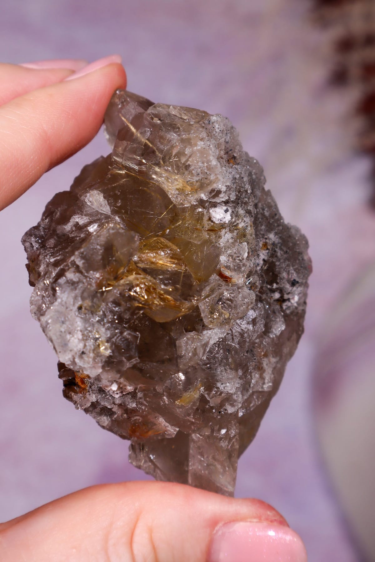 Rutilated Smoky Quartz with Hematite | 6.5–7 cm | Brazil Crystal Tali & Loz Crystals