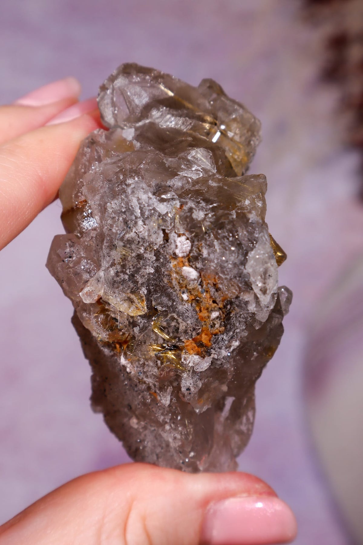 Rutilated Smoky Quartz with Hematite | 6.5–7 cm | Brazil Crystal Tali & Loz Crystals