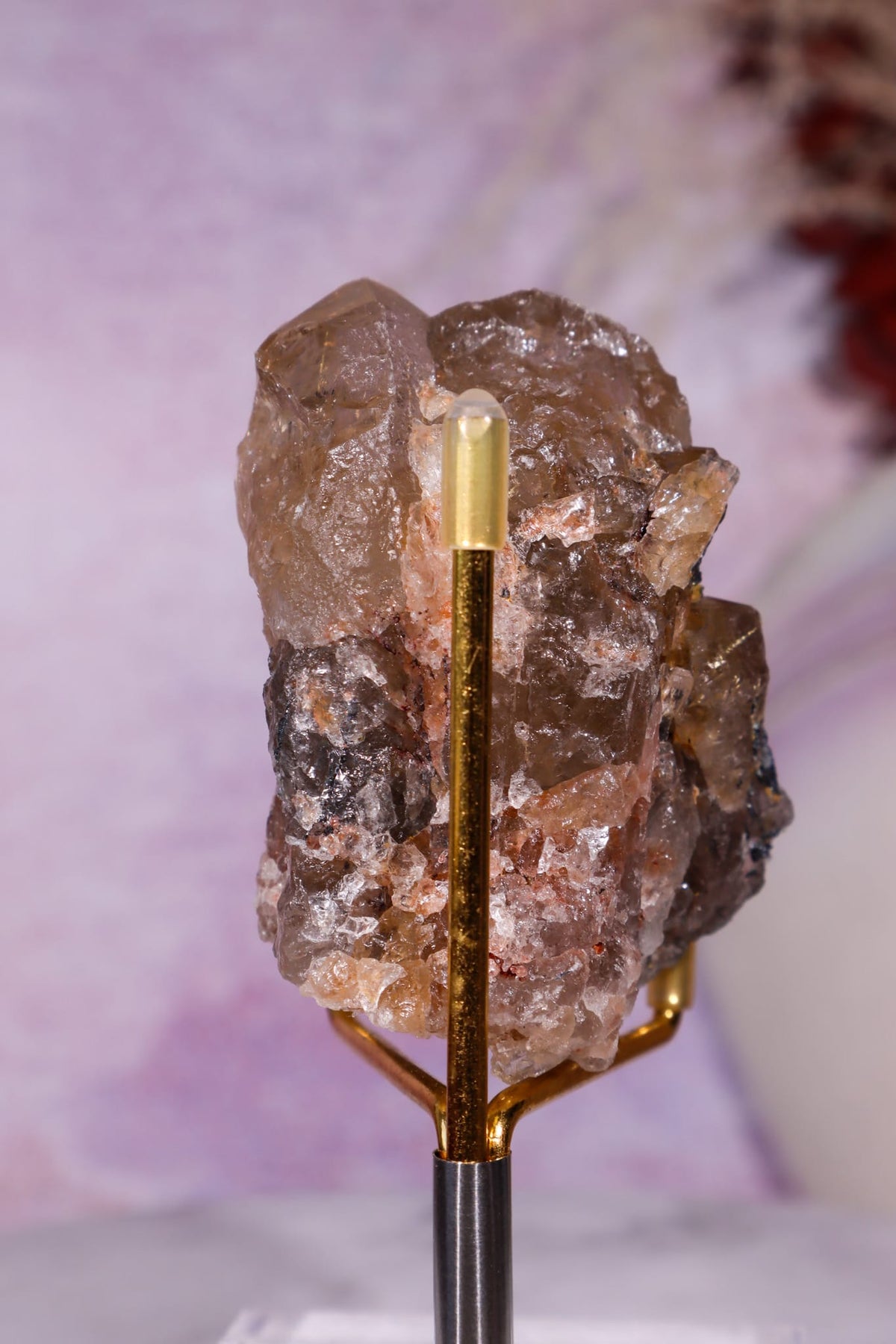 Rutilated Smoky Quartz with Hematite Cluster | 6cm | Brazil Crystal Cluster Tali & Loz Crystals