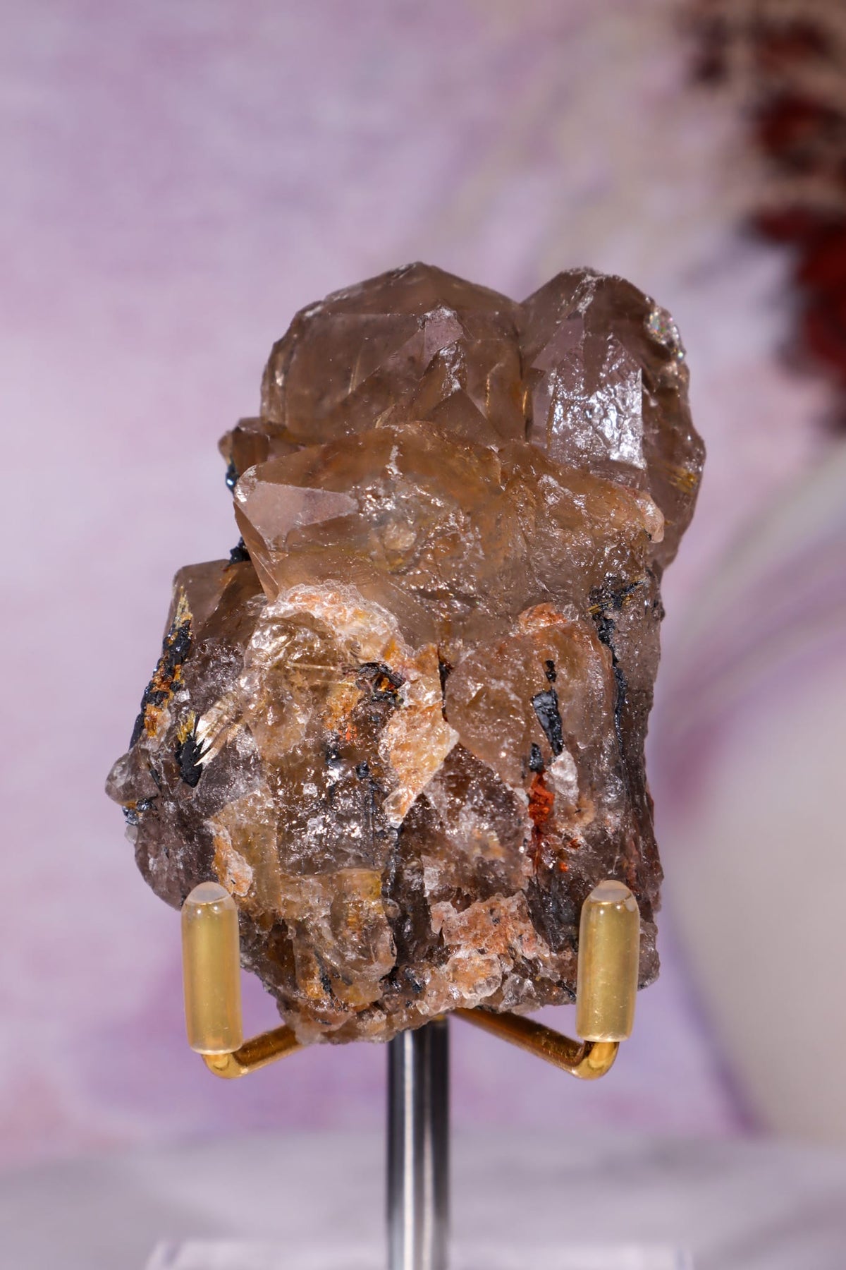 Rutilated Smoky Quartz with Hematite Cluster | 6cm | Brazil Crystal Cluster Tali & Loz Crystals