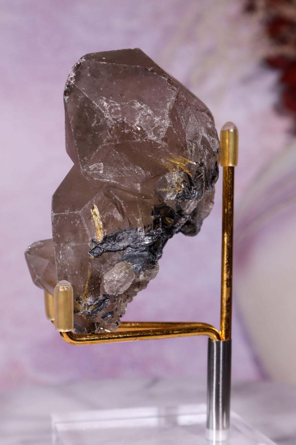 Rutilated Smoky Quartz with Hematite Cluster | 7cm | Brazil Crystal Cluster Tali & Loz Crystals
