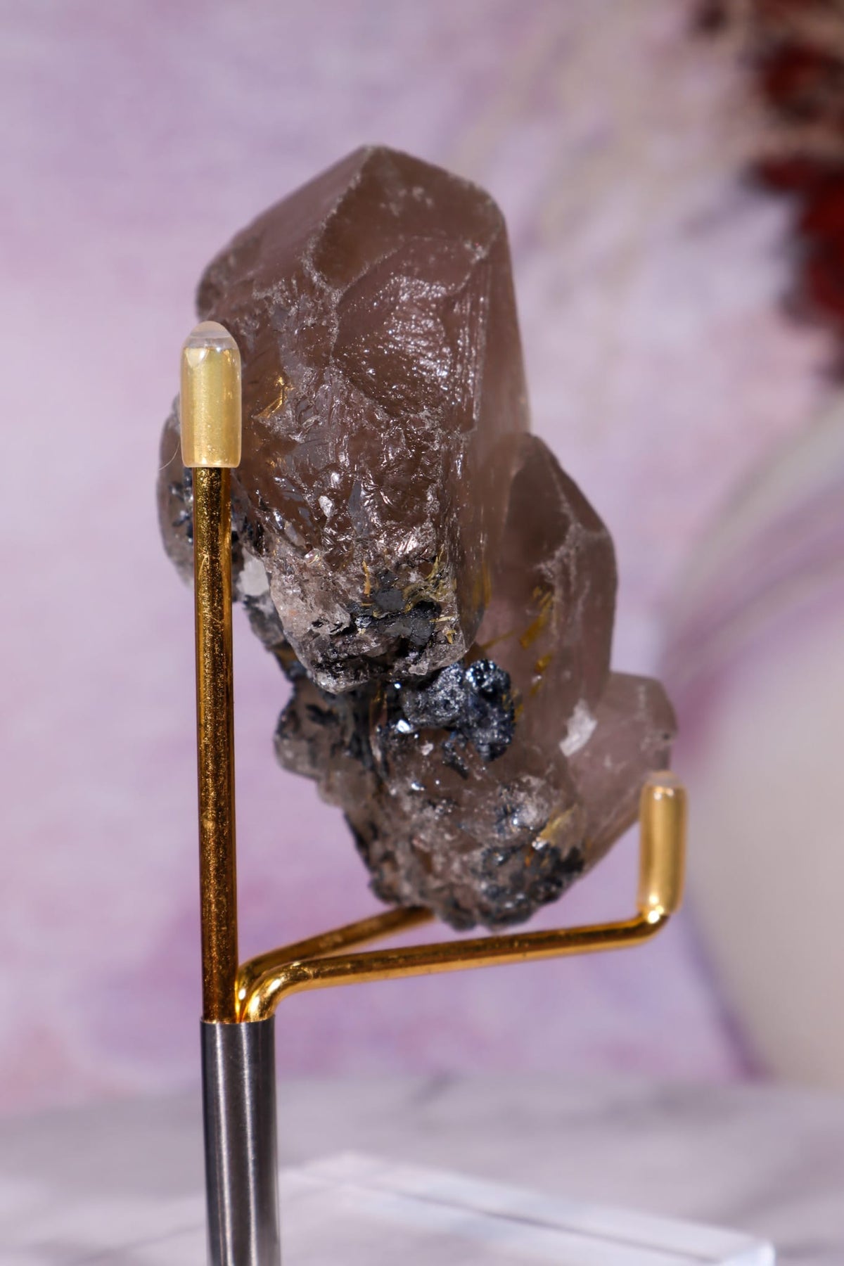 Rutilated Smoky Quartz with Hematite Cluster | 7cm | Brazil Crystal Cluster Tali & Loz Crystals