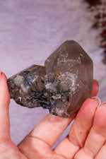 Rutilated Smoky Quartz with Hematite Cluster | 7cm | Brazil Crystal Cluster Tali & Loz Crystals
