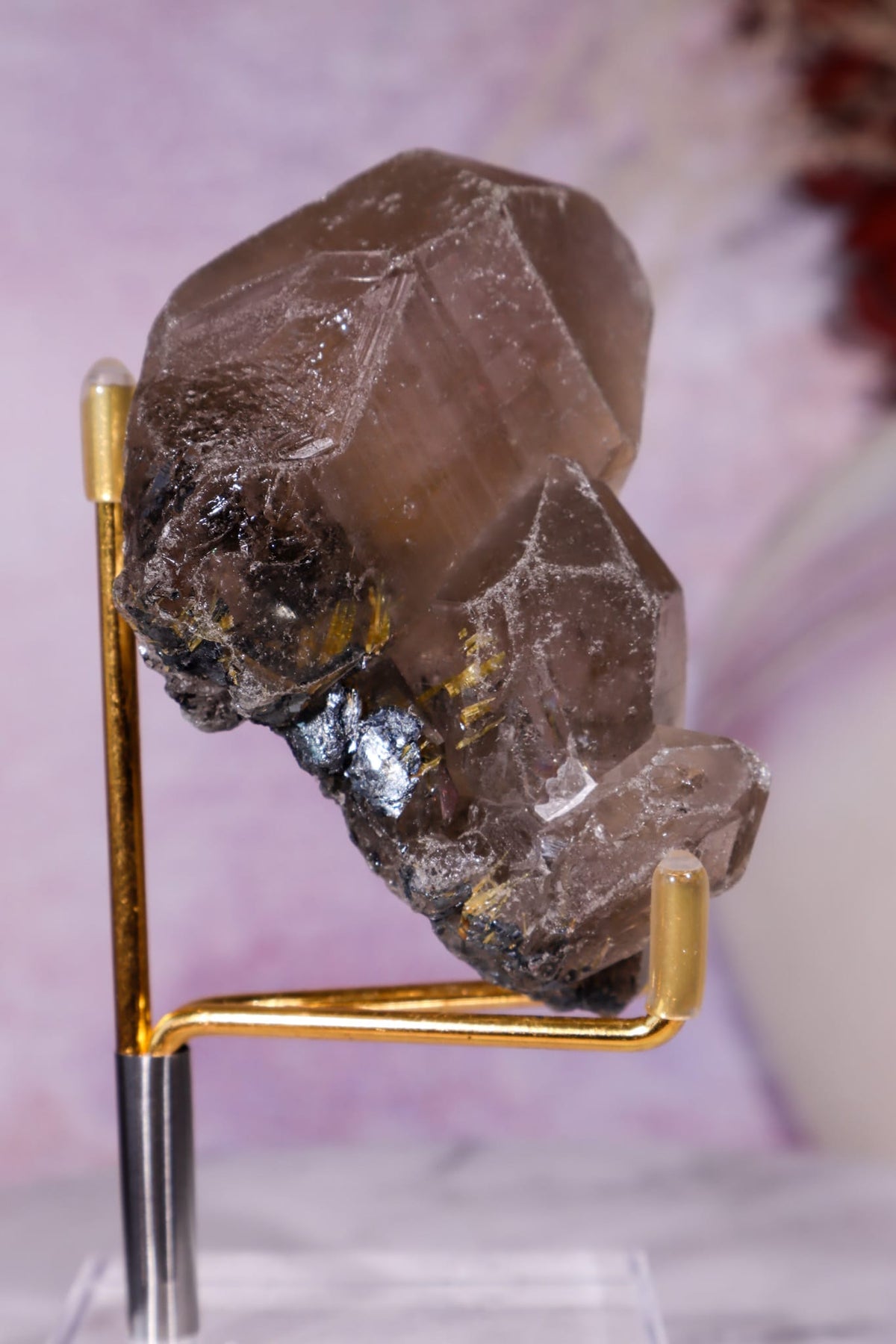 Rutilated Smoky Quartz with Hematite Cluster | 7cm | Brazil Crystal Cluster Tali & Loz Crystals