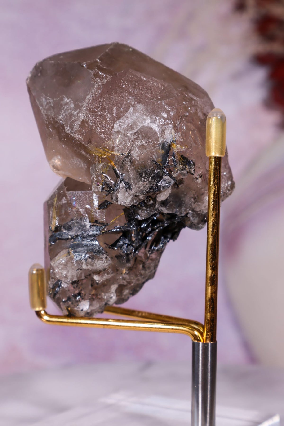Rutilated Smoky Quartz with Hematite Cluster | 7cm | Brazil Crystal Cluster Tali & Loz Crystals