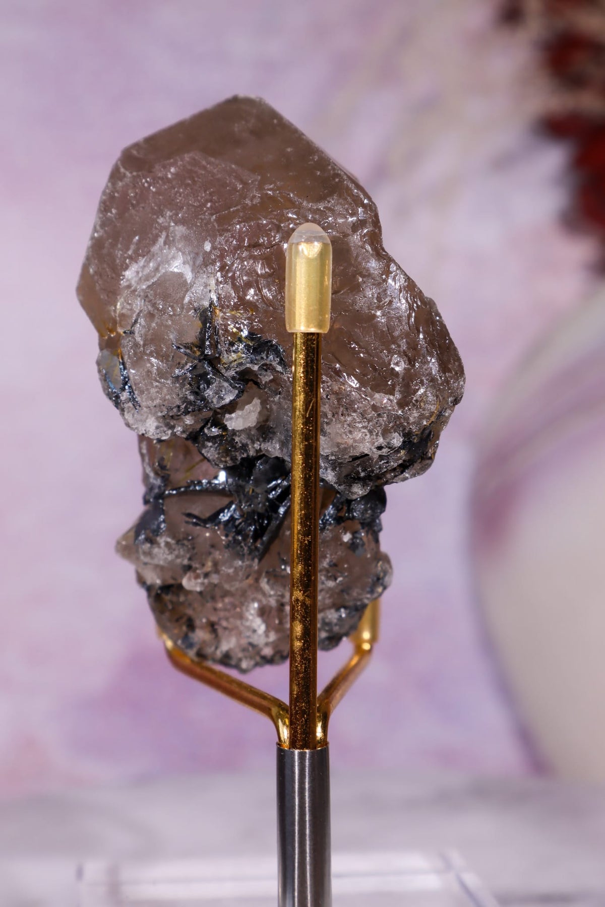 Rutilated Smoky Quartz with Hematite Cluster | 7cm | Brazil Crystal Cluster Tali & Loz Crystals