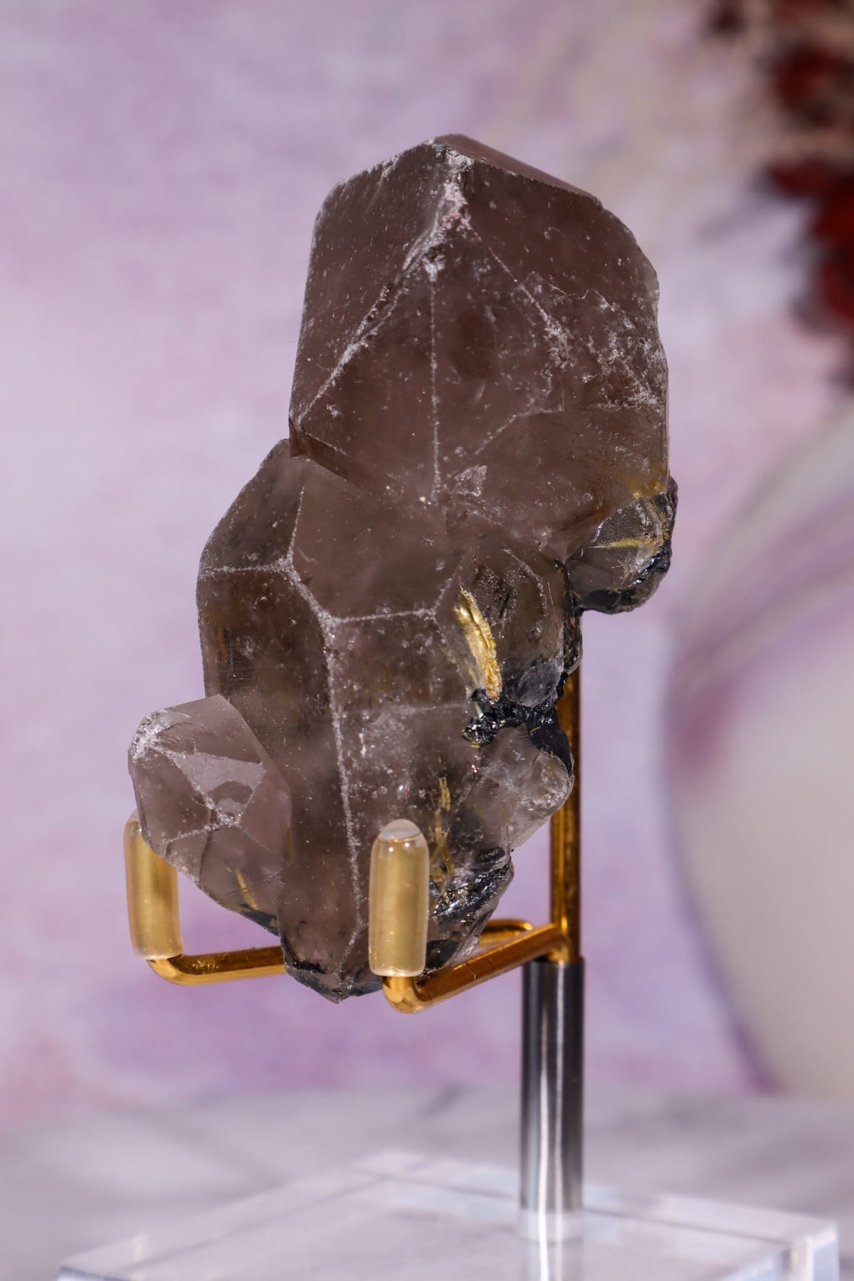 Rutilated Smoky Quartz with Hematite Cluster | 7cm | Brazil Crystal Cluster Tali & Loz Crystals