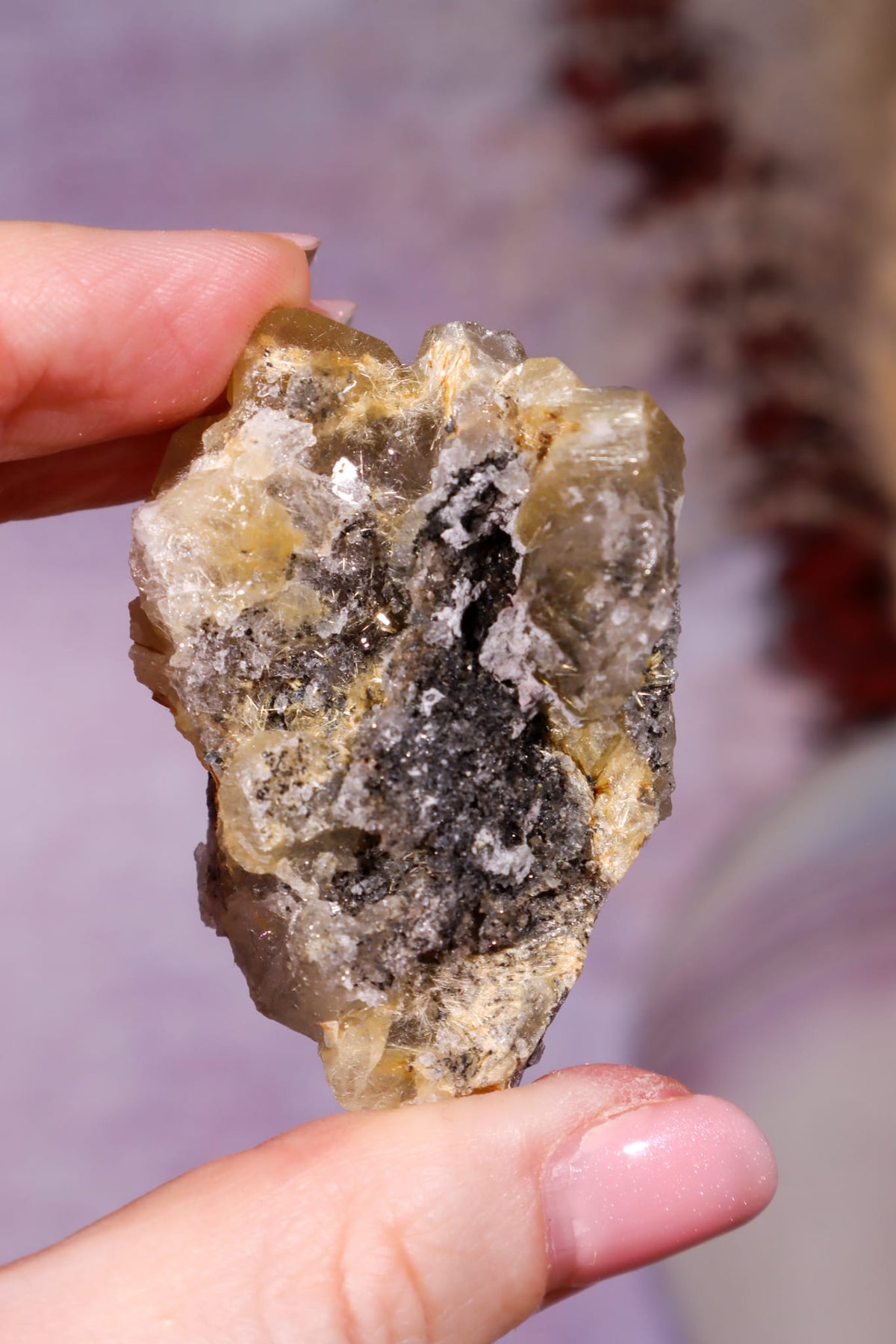 Rutilated Smoky Quartz with Hematite Specimen | 5.3cm | Brazil Crystal Specimen Tali & Loz Crystals