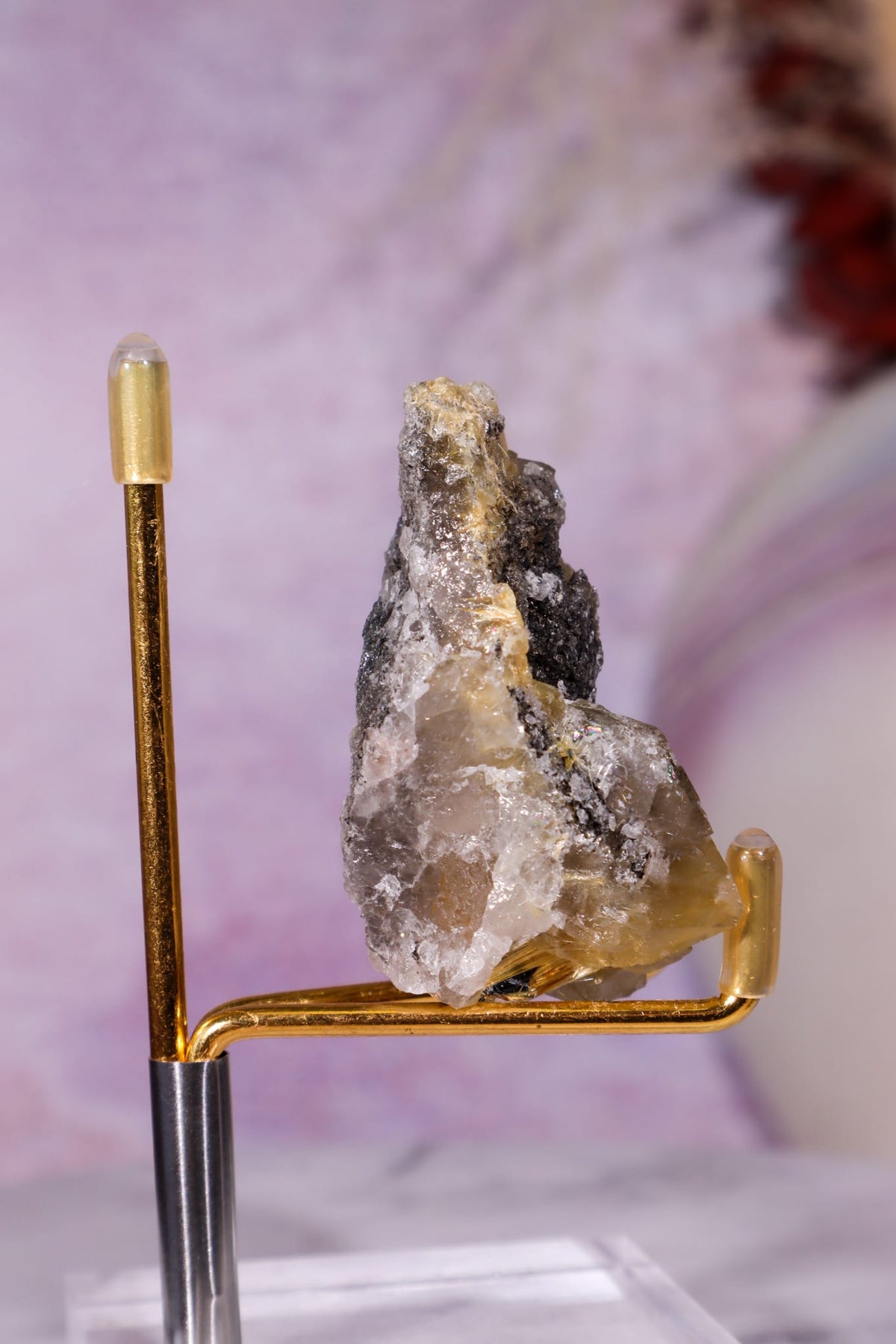 Rutilated Smoky Quartz with Hematite Specimen | 5.3cm | Brazil Crystal Specimen Tali & Loz Crystals