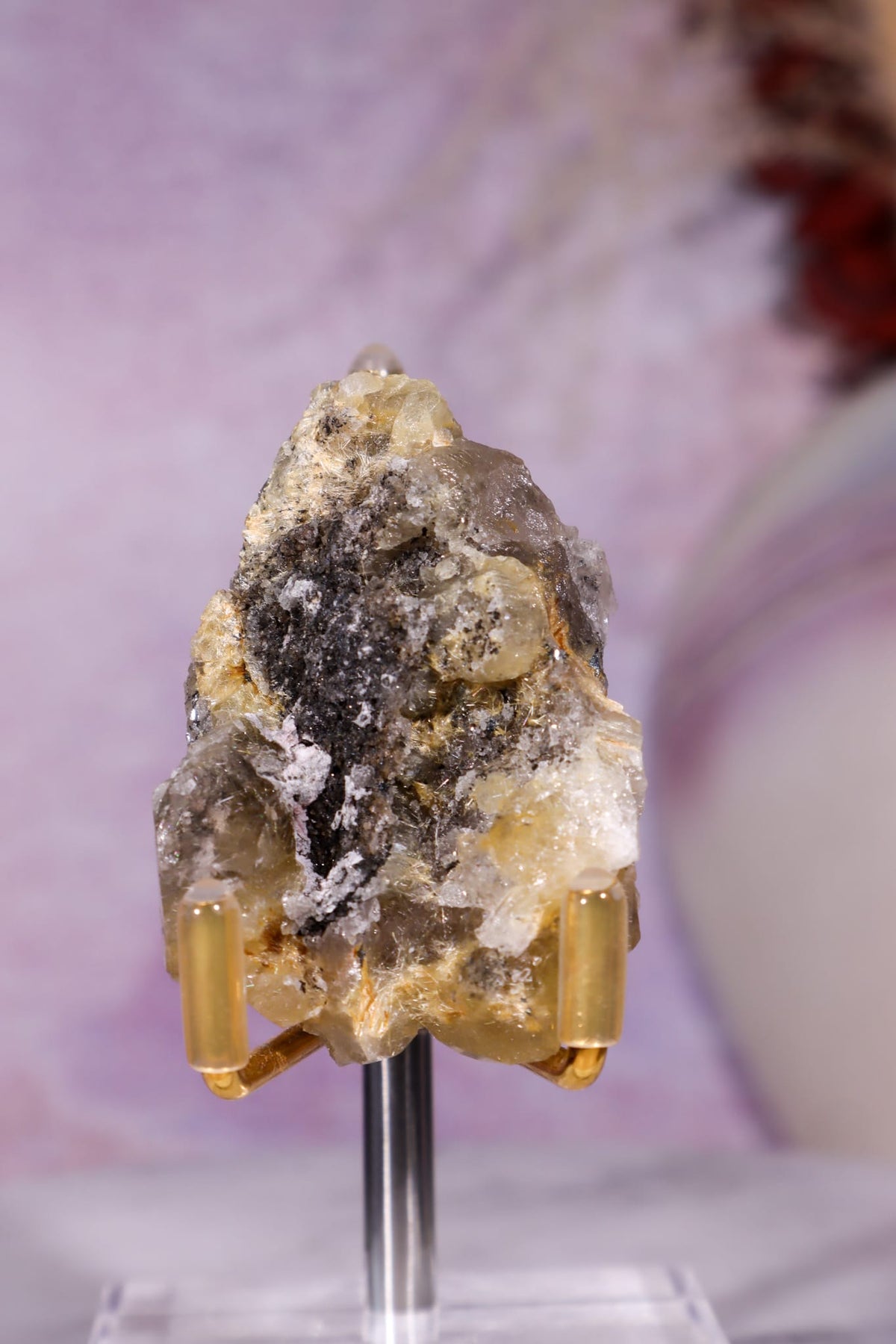 Rutilated Smoky Quartz with Hematite Specimen | 5.3cm | Brazil Crystal Specimen Tali & Loz Crystals