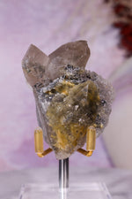 Rutilated Smoky Quartz with Hematite Specimen | 6.1cm | Brazil Crystal Specimen Tali & Loz Crystals
