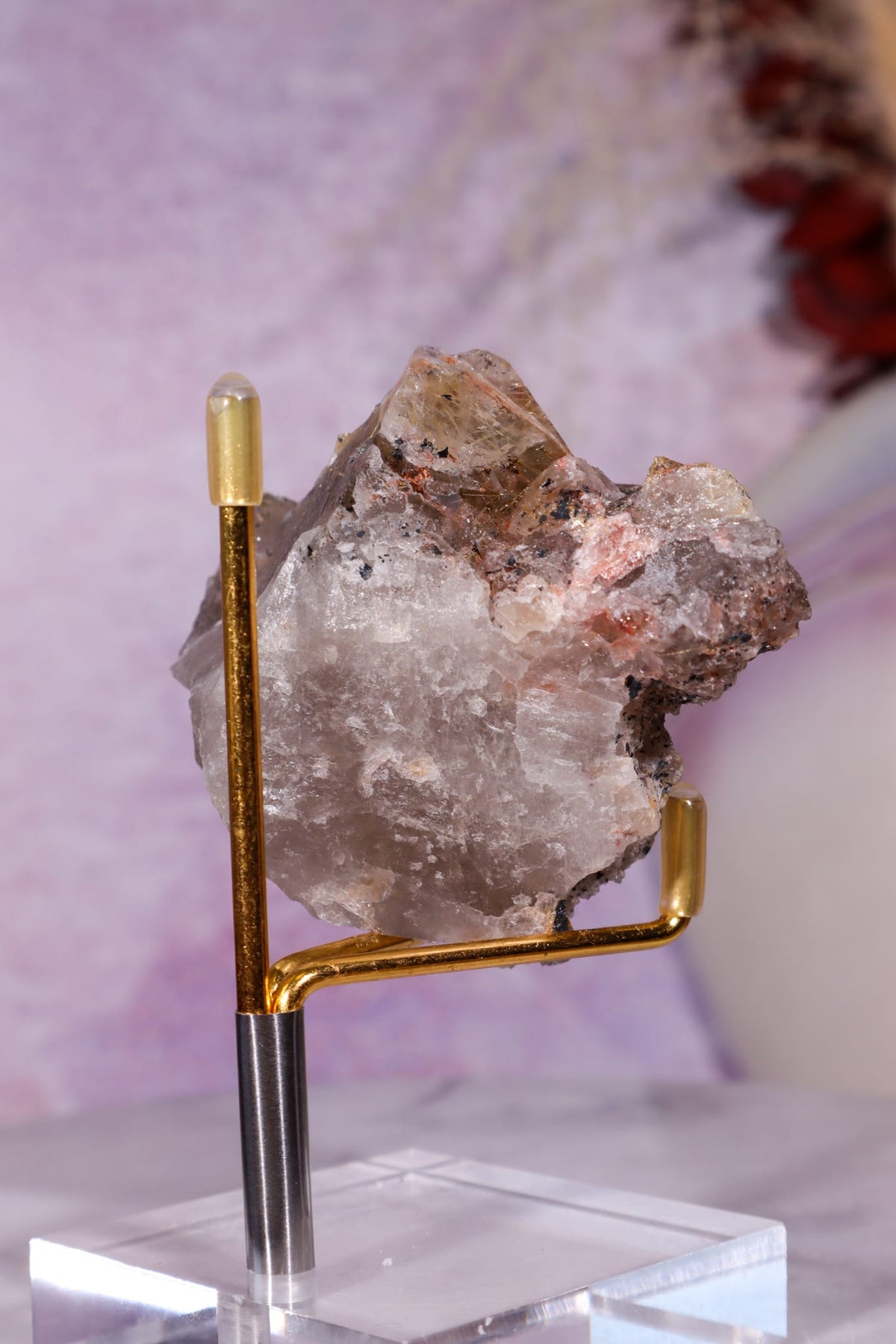 Rutilated Smoky Quartz with Hematite Specimen | 7.1cm | Brazil Crystal Specimen Tali & Loz Crystals