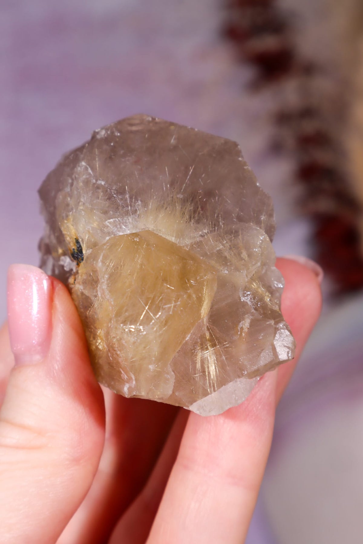 Rutile in Amethyst & Quartz Specimen | 5.7cm | Brazil Crystal Tali & Loz Crystals