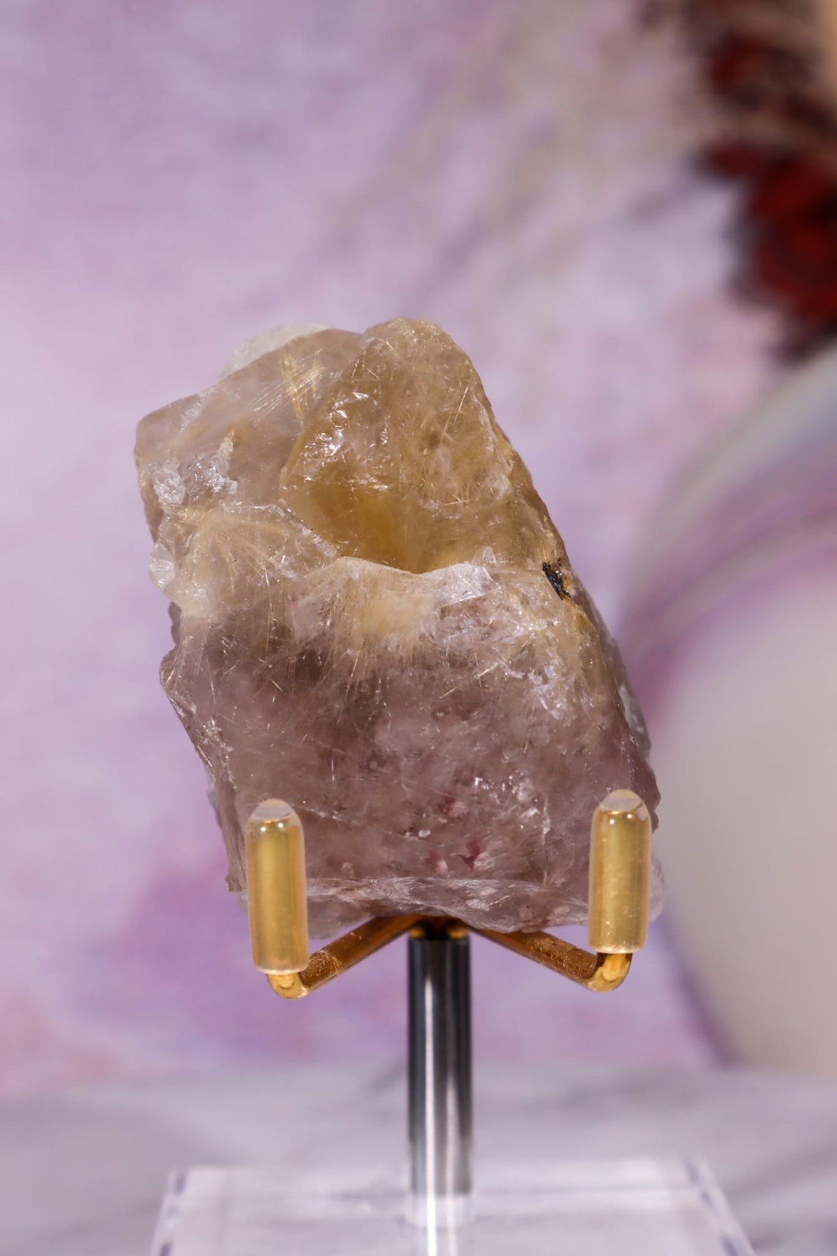 Rutile in Amethyst & Quartz Specimen | 5.7cm | Brazil Crystal Tali & Loz Crystals