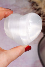 Selenite Hearts Large 8cm Palmstone Tali & Loz Crystals