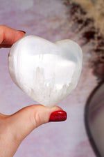 Selenite Hearts Large 8cm Palmstone Tali & Loz Crystals
