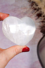 Selenite Hearts Large 8cm Palmstone Tali & Loz Crystals