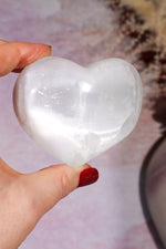 Selenite Hearts Large 8cm Palmstone Tali & Loz Crystals