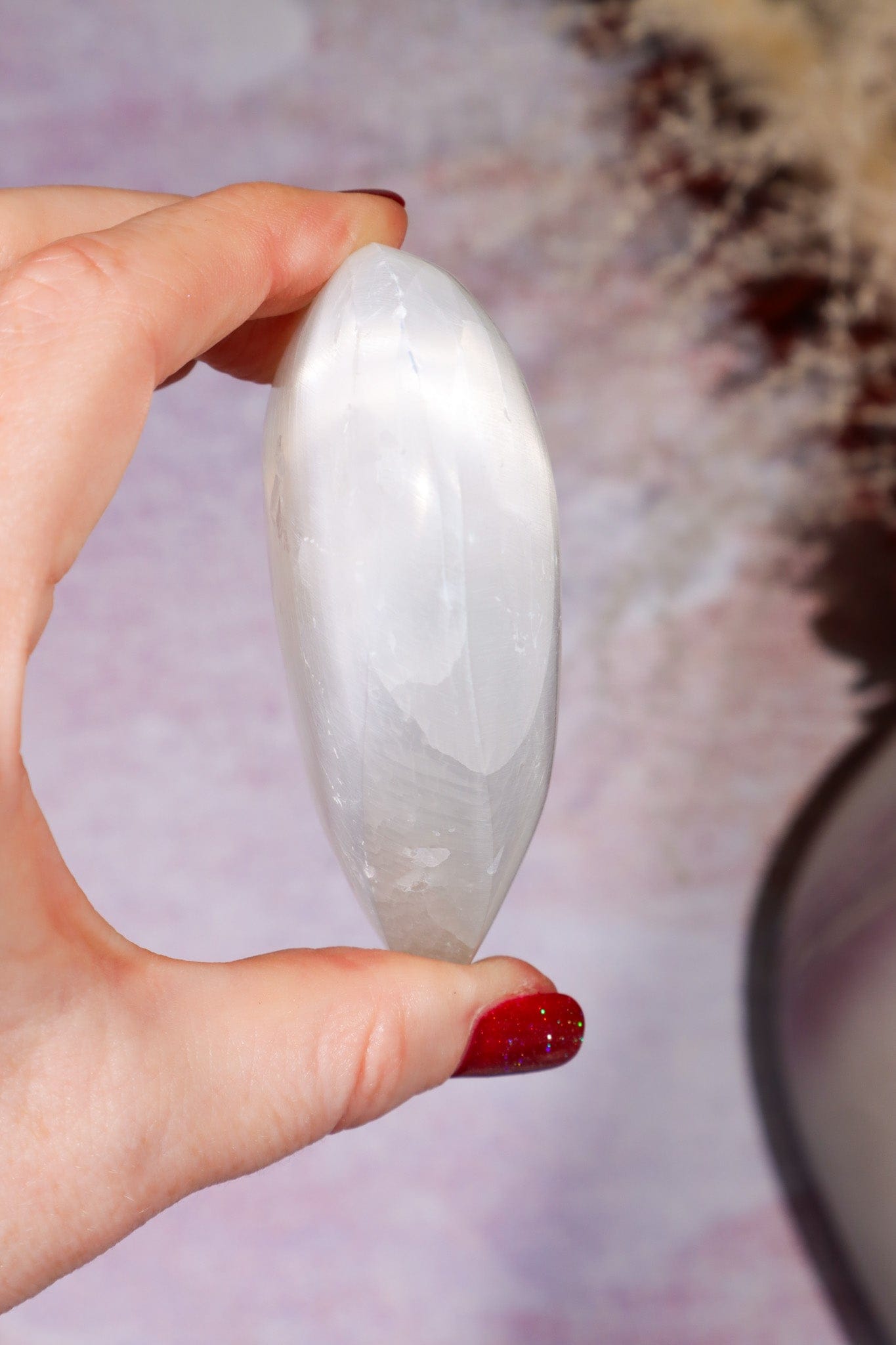 Selenite Hearts Large 8cm Palmstone Tali & Loz Crystals