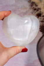 Selenite Hearts Large 8cm Palmstone Tali & Loz Crystals
