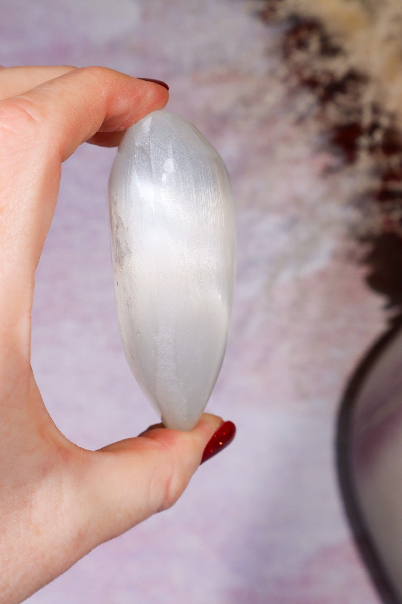 Selenite Hearts Large 8cm Palmstone Tali & Loz Crystals