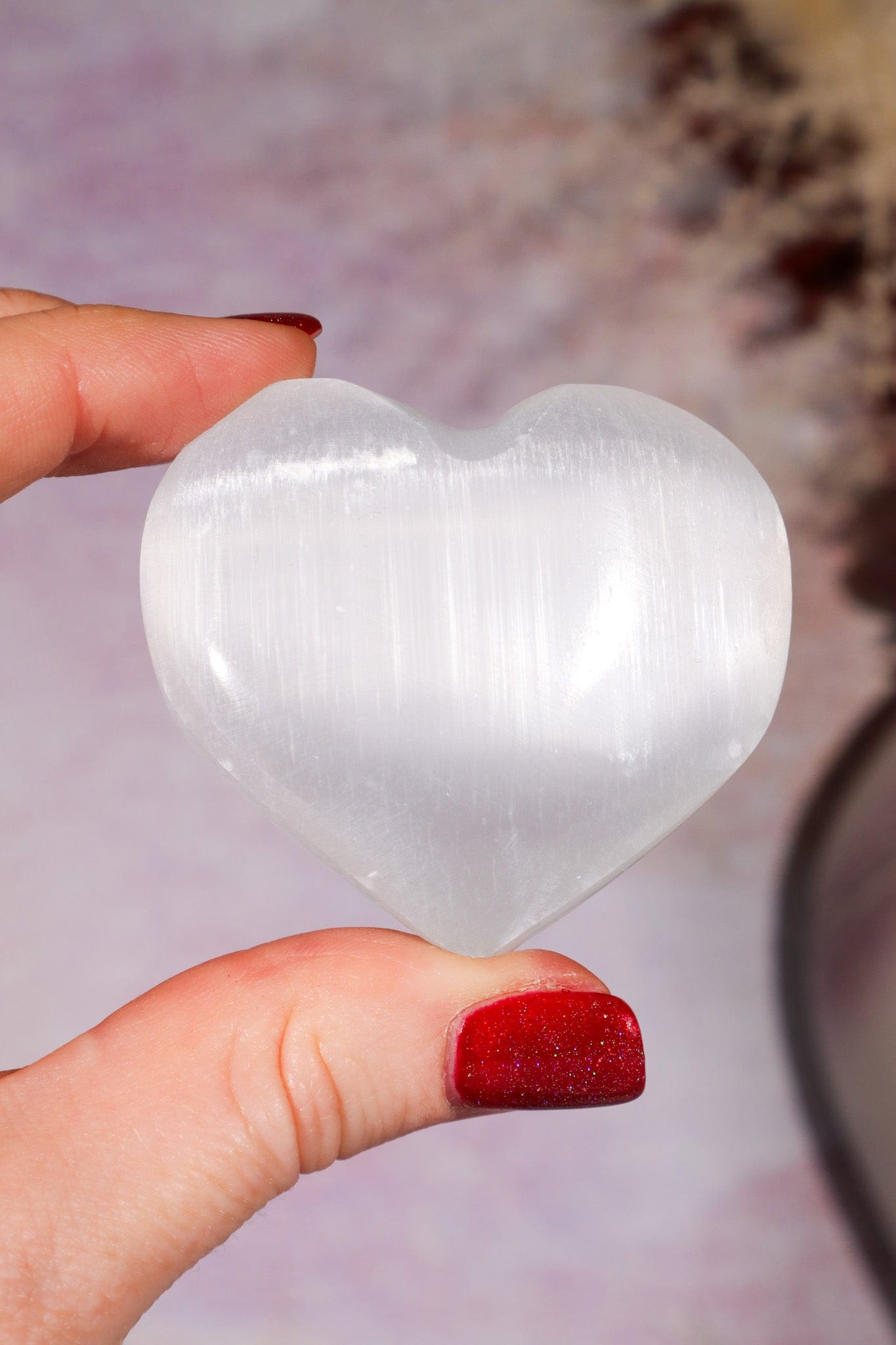 Selenite Hearts Small 6cm Palmstone Tali & Loz Crystals