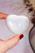 Selenite Hearts Small 6cm Palmstone Tali & Loz Crystals